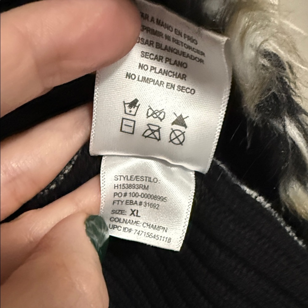 Rebecca Malone Black and Cream Faux Fur Vest - Picture 4 of 7